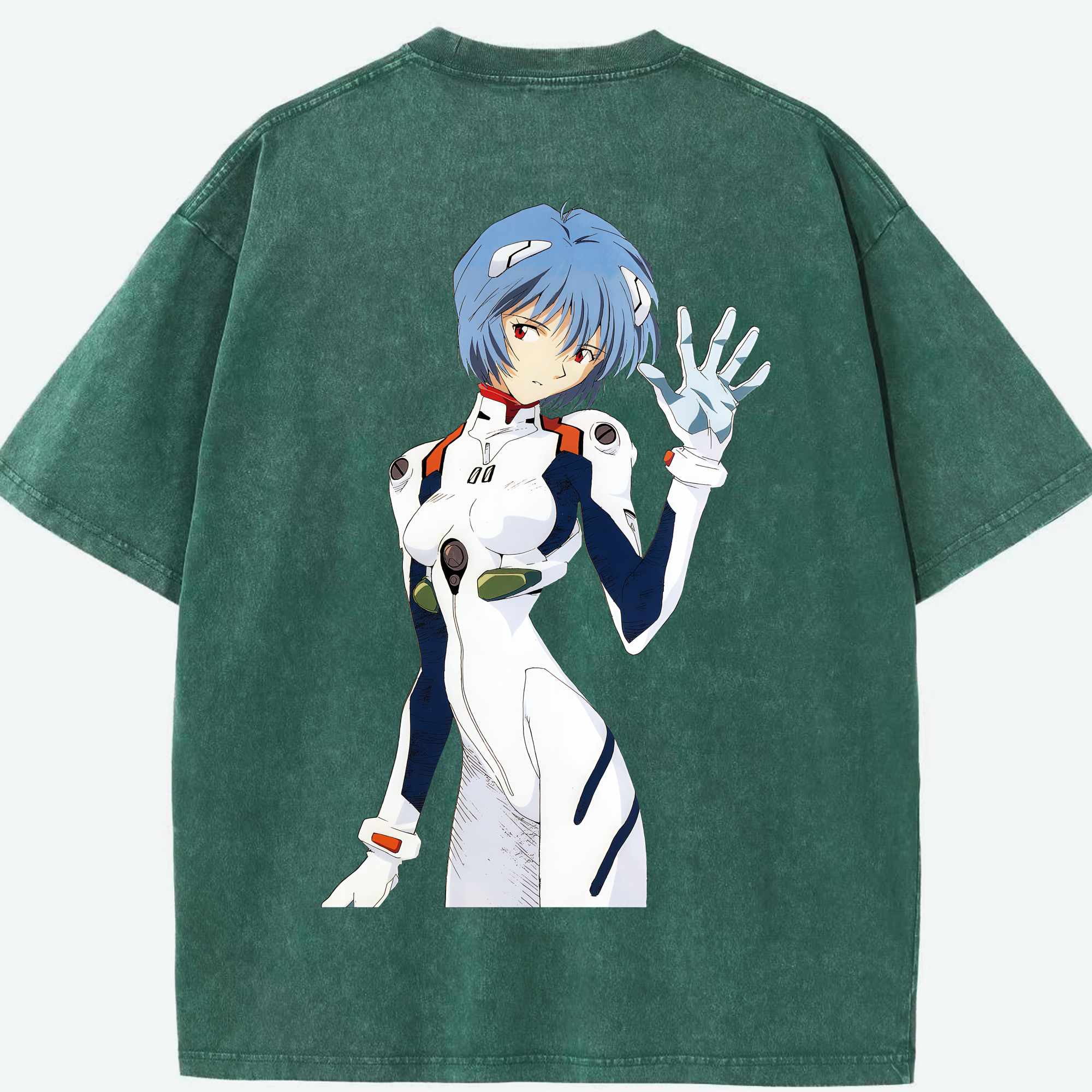 （画像用） EVA 新世紀エヴァンゲリオン 綿100% ヴィンテージ風 半袖Tシャツ（背面プリント）